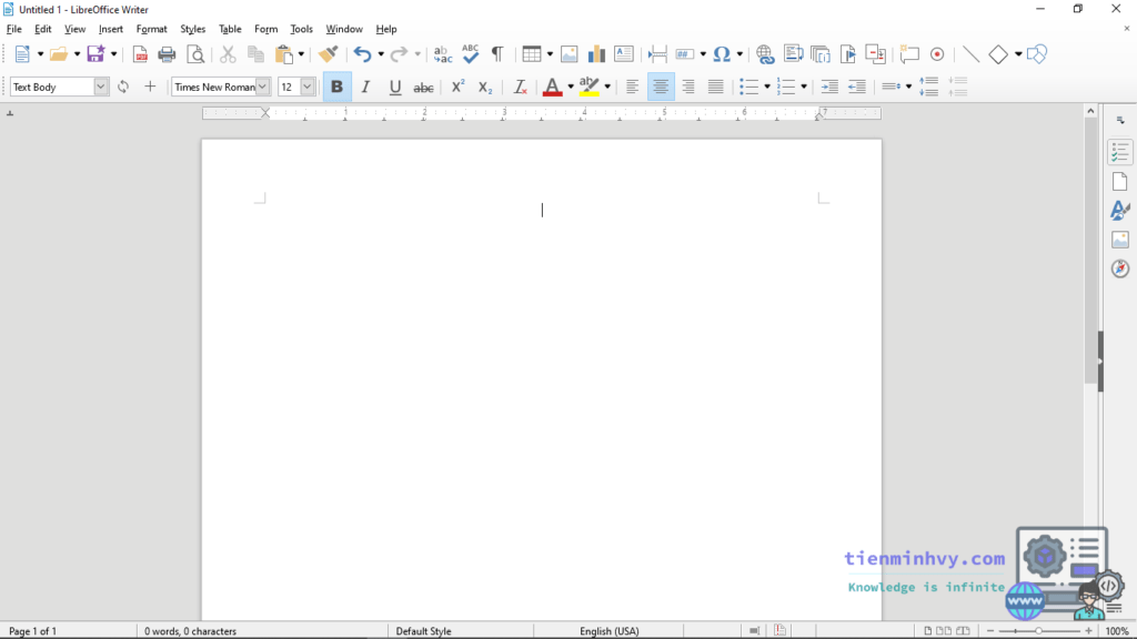 Giao diện Writer của LibreOffice có thể thay thế Office